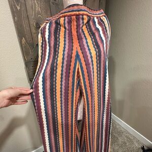 Multicolor Striped Women's Pants
